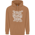 Street Rebel Motorcycles Motorbike Biker Mens 80% Cotton Hoodie Caramel Latte