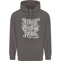 Street Rebel Motorcycles Motorbike Biker Mens 80% Cotton Hoodie Charcoal