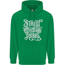 Street Rebel Motorcycles Motorbike Biker Mens 80% Cotton Hoodie Irish Green