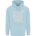 Street Rebel Motorcycles Motorbike Biker Mens 80% Cotton Hoodie Light Blue