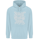 Street Rebel Motorcycles Motorbike Biker Mens 80% Cotton Hoodie Light Blue
