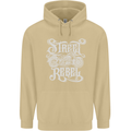 Street Rebel Motorcycles Motorbike Biker Mens 80% Cotton Hoodie Sand