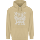 Street Rebel Motorcycles Motorbike Biker Mens 80% Cotton Hoodie Sand