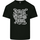 Street Rebel Motorcycles Motorbike Biker Mens Cotton T-Shirt Tee Top Black