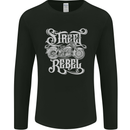 Street Rebel Motorcycles Motorbike Biker Mens Long Sleeve T-Shirt Black