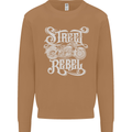 Street Rebel Motorcycles Motorbike Biker Mens Sweatshirt Jumper Caramel Latte