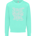 Street Rebel Motorcycles Motorbike Biker Mens Sweatshirt Jumper Peppermint
