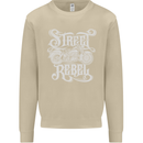 Street Rebel Motorcycles Motorbike Biker Mens Sweatshirt Jumper Sand