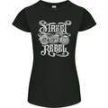 Street Rebel Motorcycles Motorbike Biker Womens Petite Cut T-Shirt Black