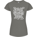 Street Rebel Motorcycles Motorbike Biker Womens Petite Cut T-Shirt Charcoal