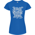 Street Rebel Motorcycles Motorbike Biker Womens Petite Cut T-Shirt Royal Blue