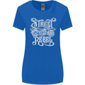 Street Rebel Motorcycles Motorbike Biker Womens Wider Cut T-Shirt Royal Blue