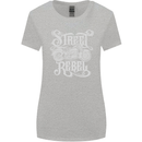 Street Rebel Motorcycles Motorbike Biker Womens Wider Cut T-Shirt Sports Grey