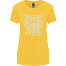 Street Rebel Motorcycles Motorbike Biker Womens Wider Cut T-Shirt Yellow