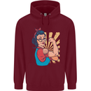 Strong Successful Woman Mens 80% Cotton Hoodie Maroon