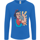 Strong Successful Woman Mens Long Sleeve T-Shirt Royal Blue