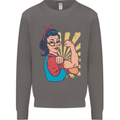 Strong Successful Woman Mens Sweatshirt Jumper Charcoal