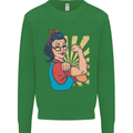 Strong Successful Woman Mens Sweatshirt Jumper Irish Green