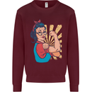 Strong Successful Woman Mens Sweatshirt Jumper Maroon