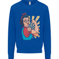 Strong Successful Woman Mens Sweatshirt Jumper Royal Blue