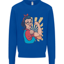 Strong Successful Woman Mens Sweatshirt Jumper Royal Blue