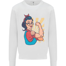 Strong Successful Woman Mens Sweatshirt Jumper White