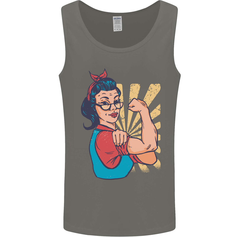 Strong Successful Woman Mens Vest Tank Top Charcoal