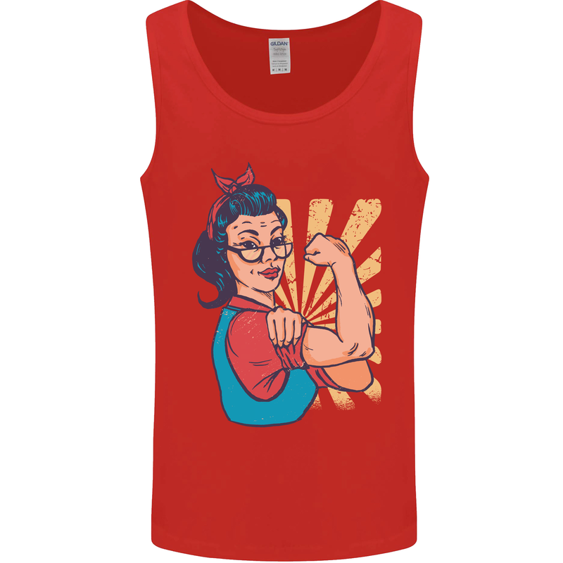 Strong Successful Woman Mens Vest Tank Top Red