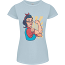 Strong Successful Woman Womens Petite Cut T-Shirt Light Blue