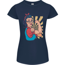 Strong Successful Woman Womens Petite Cut T-Shirt Navy Blue