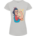 Strong Successful Woman Womens Petite Cut T-Shirt Sports Grey