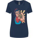 Strong Successful Woman Womens Wider Cut T-Shirt Navy Blue