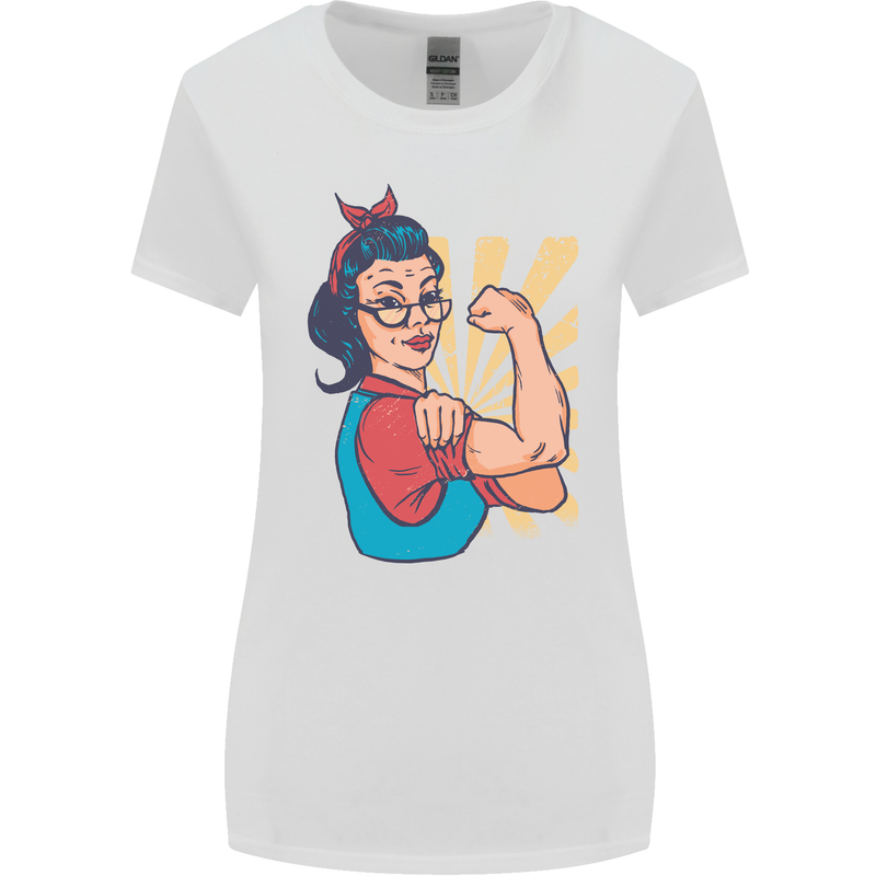 Strong Successful Woman Womens Wider Cut T-Shirt White