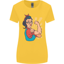 Strong Successful Woman Womens Wider Cut T-Shirt Yellow