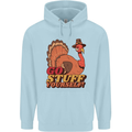 Stuff Yourself Funny Vegetarian Vegan Turkey Childrens Kids Hoodie Light Blue