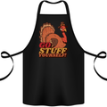 Stuff Yourself Funny Vegetarian Vegan Turkey Cotton Apron 100% Organic Black
