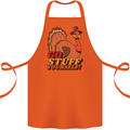 Stuff Yourself Funny Vegetarian Vegan Turkey Cotton Apron 100% Organic Orange