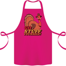 Stuff Yourself Funny Vegetarian Vegan Turkey Cotton Apron 100% Organic Pink