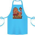 Stuff Yourself Funny Vegetarian Vegan Turkey Cotton Apron 100% Organic Turquoise