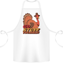 Stuff Yourself Funny Vegetarian Vegan Turkey Cotton Apron 100% Organic White