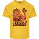 Stuff Yourself Funny Vegetarian Vegan Turkey Kids T-Shirt Childrens Yellow