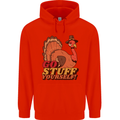 Stuff Yourself Funny Vegetarian Vegan Turkey Mens 80% Cotton Hoodie Bright Red