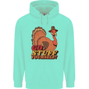 Stuff Yourself Funny Vegetarian Vegan Turkey Mens 80% Cotton Hoodie Peppermint
