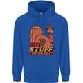 Stuff Yourself Funny Vegetarian Vegan Turkey Mens 80% Cotton Hoodie Royal Blue
