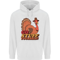 Stuff Yourself Funny Vegetarian Vegan Turkey Mens 80% Cotton Hoodie White