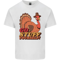 Stuff Yourself Funny Vegetarian Vegan Turkey Mens Cotton T-Shirt Tee Top White