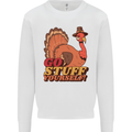 Stuff Yourself Funny Vegetarian Vegan Turkey Mens Sweatshirt Jumper White