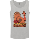Stuff Yourself Funny Vegetarian Vegan Turkey Mens Vest Tank Top Sports Grey