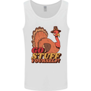 Stuff Yourself Funny Vegetarian Vegan Turkey Mens Vest Tank Top White
