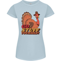 Stuff Yourself Funny Vegetarian Vegan Turkey Womens Petite Cut T-Shirt Light Blue